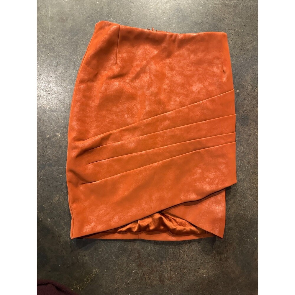 Guess Faux Suede/Leather Orange Color Short Skirt Size XS